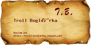 Troll Boglárka névjegykártya